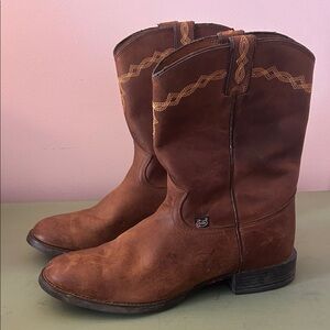 Justin Brown Leather Western Cowboy Boots size 10 D
